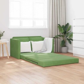 Sofá cama Verde claro 204 x 122 x 60 cm Terciopelo en Sofás | Comprar online en Foru.es