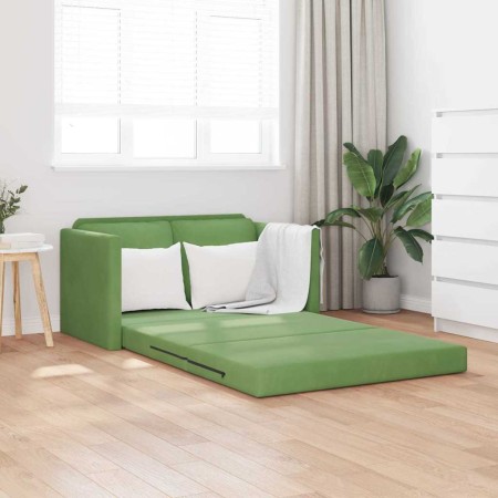 Sofá cama Verde claro 204 x 122 x 60 cm Terciopelo en Sofás | Comprar online en Foru.es