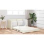 Sofá cama Crema 204 x 122 x 60 cm Terciopelo en Sofás | Comprar online en Foru.es