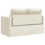 Sofá cama Crema 204 x 122 x 60 cm Terciopelo en Sofás | Comprar online en Foru.es