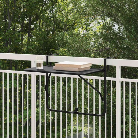 Mesa Colgante de Balcón Negro 60 x 39 x 65 cm Acero en Mesas de jardín | Comprar online en Foru.es