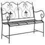 Banco de jardín Negro 104 x 54 x 93 cm Acero en Bancos de jardín | Comprar online en Foru.es