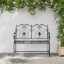 Banco de jardín Negro 104 x 54 x 93 cm Acero en Bancos de jardín | Comprar online en Foru.es
