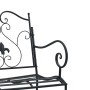Banco de jardín Negro 104 x 54 x 93 cm Acero en Bancos de jardín | Comprar online en Foru.es