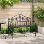 Banco de jardín Negro 104 x 52,5 x 89 cm Acero en Bancos de jardín | Comprar online en Foru.es