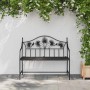 Banco de jardín Negro 104 x 52,5 x 89 cm Acero en Bancos de jardín | Comprar online en Foru.es