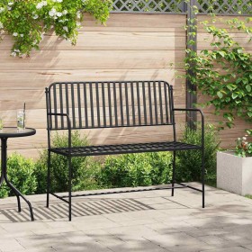 Banco de jardín Negro 103,5 x 51,5 x 90 cm Acero en Bancos de jardín | Comprar online en Foru.es