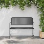 Banco de jardín Negro 103,5 x 51,5 x 90 cm Acero en Bancos de jardín | Comprar online en Foru.es