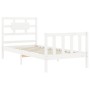Estructura de cama con cabecero madera maciza blanco 90x200 cm de vidaXL, Camas y somieres - Ref: Foro24-3192542, Precio: 98,...