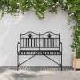 Banco de jardín Negro 103,5 x 59 x 89 cm Acero en Bancos de jardín | Comprar online en Foru.es