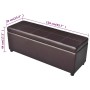 Banco largo de almacenamiento de madera marrón de vidaXL, Bancos para recibidores y almacenamiento - Ref: Foro24-241064, Prec...