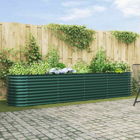 Arriate elevado Verde 400 x 80 x 81 cm Acero en Macetas y jardineras | Comprar online en Foru.es