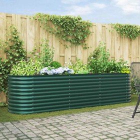 Arriate elevado Verde 320 x 80 x 81 cm Acero en Macetas y jardineras | Comprar online en Foru.es