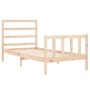 Estructura de cama con cabecero madera maciza 90x200 cm de vidaXL, Camas y somieres - Ref: Foro24-3191891, Precio: 84,81 €, D...