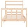 Estructura de cama con cabecero madera maciza 90x200 cm de vidaXL, Camas y somieres - Ref: Foro24-3191891, Precio: 84,81 €, D...