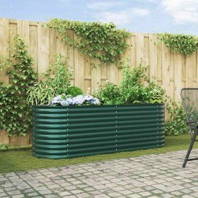 Arriate elevado Verde 240 x 80 x 81 cm Acero en Macetas y jardineras | Comprar online en Foru.es