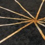 Alfombra lavable antideslizante negro y dorado 160x230 cm en Alfombras | Comprar online en Foru.es