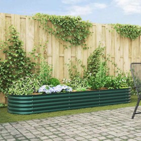 Arriate elevado Verde 320 x 80 x 44 cm Acero en Macetas y jardineras | Comprar online en Foru.es