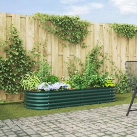 Arriate elevado Verde 240 x 80 x 44 cm Acero en Macetas y jardineras | Comprar online en Foru.es