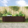 Arriate elevado Marrón 320 x 80 x 81 cm Acero en Macetas y jardineras | Comprar online en Foru.es
