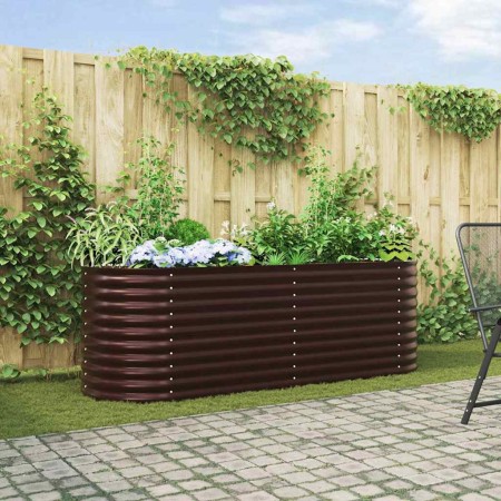 Arriate elevado Marrón 240 x 80 x 81 cm Acero en Macetas y jardineras | Comprar online en Foru.es