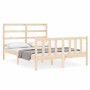 Estructura de cama con cabecero madera maciza 120x200 cm de vidaXL, Camas y somieres - Ref: Foro24-3191901, Precio: 110,51 €,...