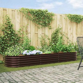 Arriate elevado Marrón 320 x 80 x 44 cm Acero en Macetas y jardineras | Comprar online en Foru.es