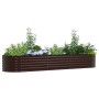 Arriate elevado Marrón 320 x 80 x 44 cm Acero en Macetas y jardineras | Comprar online en Foru.es
