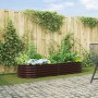 Arriate elevado Marrón 240 x 80 x 44 cm Acero en Macetas y jardineras | Comprar online en Foru.es