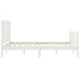 Estructura de cama con cabecero madera maciza blanco 140x200 cm de vidaXL, Camas y somieres - Ref: Foro24-3191972, Precio: 13...