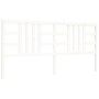 Estructura de cama con cabecero madera maciza blanco 200x200 cm de vidaXL, Camas y somieres - Ref: Foro24-3191992, Precio: 15...