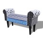 Banco patchwork azul y blanco de vidaXL, Bancos para recibidores y almacenamiento - Ref: Foro24-240881, Precio: 144,51 €, Des...