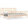 Estructura de cama con cabecero madera maciza 200x200 cm de vidaXL, Camas y somieres - Ref: Foro24-3192511, Precio: 145,62 €,...