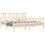 Estructura de cama con cabecero madera maciza 200x200 cm de vidaXL, Camas y somieres - Ref: Foro24-3192511, Precio: 145,62 €,...