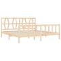 Estructura de cama con cabecero madera maciza 200x200 cm de vidaXL, Camas y somieres - Ref: Foro24-3192511, Precio: 145,62 €,...