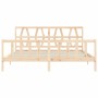 Estructura de cama con cabecero madera maciza 200x200 cm de vidaXL, Camas y somieres - Ref: Foro24-3192511, Precio: 145,62 €,...