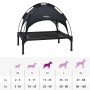 Cama para perro Manual Negro 71 x 64 x 71 cm Acero en Camas para perros | Comprar online en Foru.es