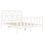 Estructura de cama con cabecero madera maciza blanco 120x200 cm de vidaXL, Camas y somieres - Ref: Foro24-3192487, Precio: 14...