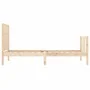 Estructura de cama con cabecero madera maciza de vidaXL, Camas y somieres - Ref: Foro24-3192716, Precio: 101,29 €, Descuento: %