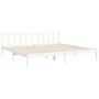 Estructura cama de matrimonio con cabecero madera maciza blanco de vidaXL, Camas y somieres - Ref: Foro24-3192572, Precio: 16...