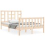 Estructura de cama de matrimonio con cabecero madera maciza de vidaXL, Camas y somieres - Ref: Foro24-3191941, Precio: 115,08...