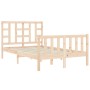 Estructura de cama de matrimonio con cabecero madera maciza de vidaXL, Camas y somieres - Ref: Foro24-3191941, Precio: 115,08...