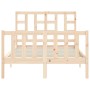 Estructura de cama de matrimonio con cabecero madera maciza de vidaXL, Camas y somieres - Ref: Foro24-3191941, Precio: 115,08...