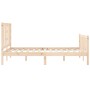 Estructura de cama de matrimonio con cabecero madera maciza de vidaXL, Camas y somieres - Ref: Foro24-3191941, Precio: 115,08...