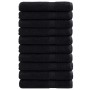 Toalla de Invitado SOLUND 25 pcs Negro 80 x 200 cm Algodón en Toallas | Comprar online en Foru.es