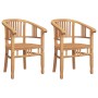 Silla 2 pcs Marrón 63 x 58 x 89 cm Madera de teca maciza en Sillas de jardín | Comprar online en Foru.es