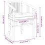 Silla 2 pcs Marrón 63 x 58 x 89 cm Madera de teca maciza en Sillas de jardín | Comprar online en Foru.es