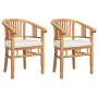 Silla 2 pcs Marrón 63 x 58 x 89 cm Madera de teca maciza en Sillas de jardín | Comprar online en Foru.es