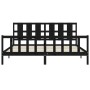 Estructura de cama con cabecero madera maciza negro 200x200 cm de vidaXL, Camas y somieres - Ref: Foro24-3192255, Precio: 215...