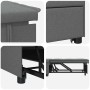 Sofá cama Gris oscuro 194 x 50 x 82 cm Madera contrachapada en Sofás | Comprar online en Foru.es